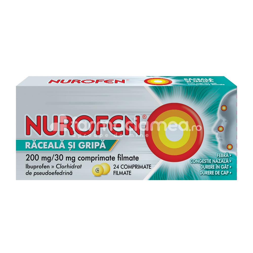 Răceală și gripă OTC - Nurofen raceala si gripa, 24 comprimate filmate, Reckitt, farmaciamea.ro