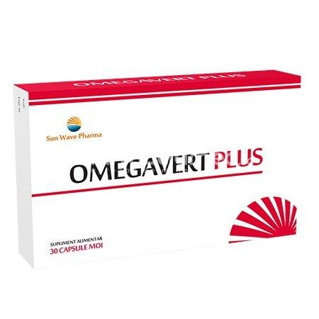 Afecțiuni cardio și colesterol - Omegavert plus, 30 capsule, Sun Wave Pharma, farmaciamea.ro