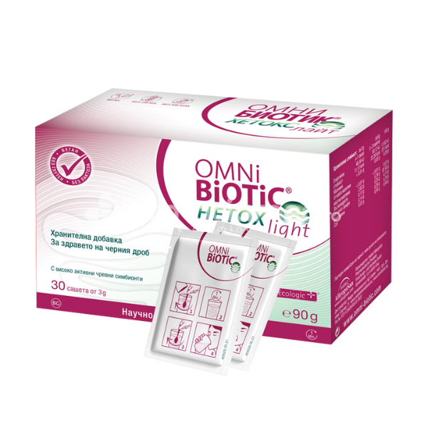 Probiotice - Omni Biotic Hetox Light, 30 plicuri, Institut Allergosan, farmaciamea.ro