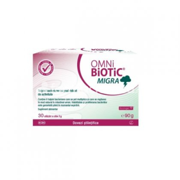 Probiotice - Omni Biotic Migra, 30 plicuri, Institut AllergoSan, farmaciamea.ro