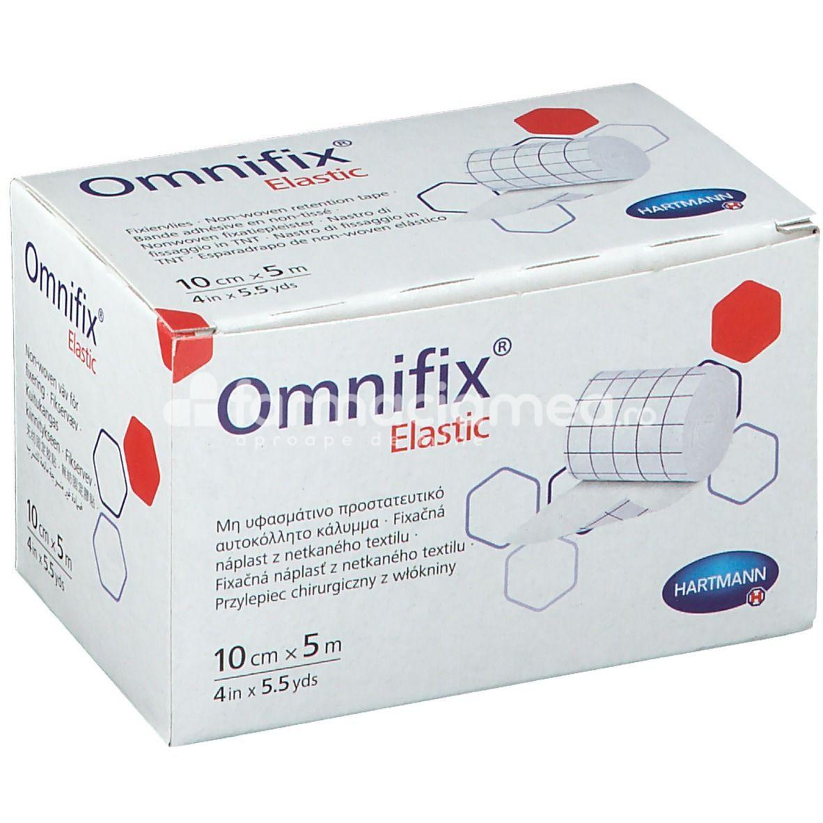 Plasturi, leucoplast și pansamente - OMNIFIX elastic 10cm/5m, Hartmann, farmaciamea.ro