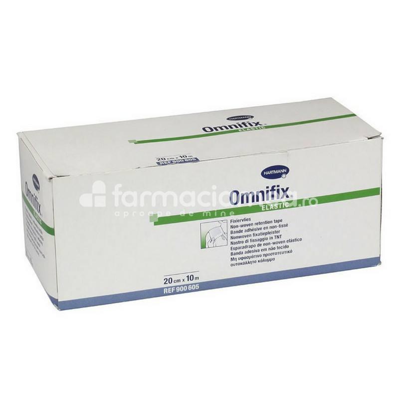 Plasturi, leucoplast și pansamente - OMNIFIX elastic 20cm/10m, Hartmann, farmaciamea.ro