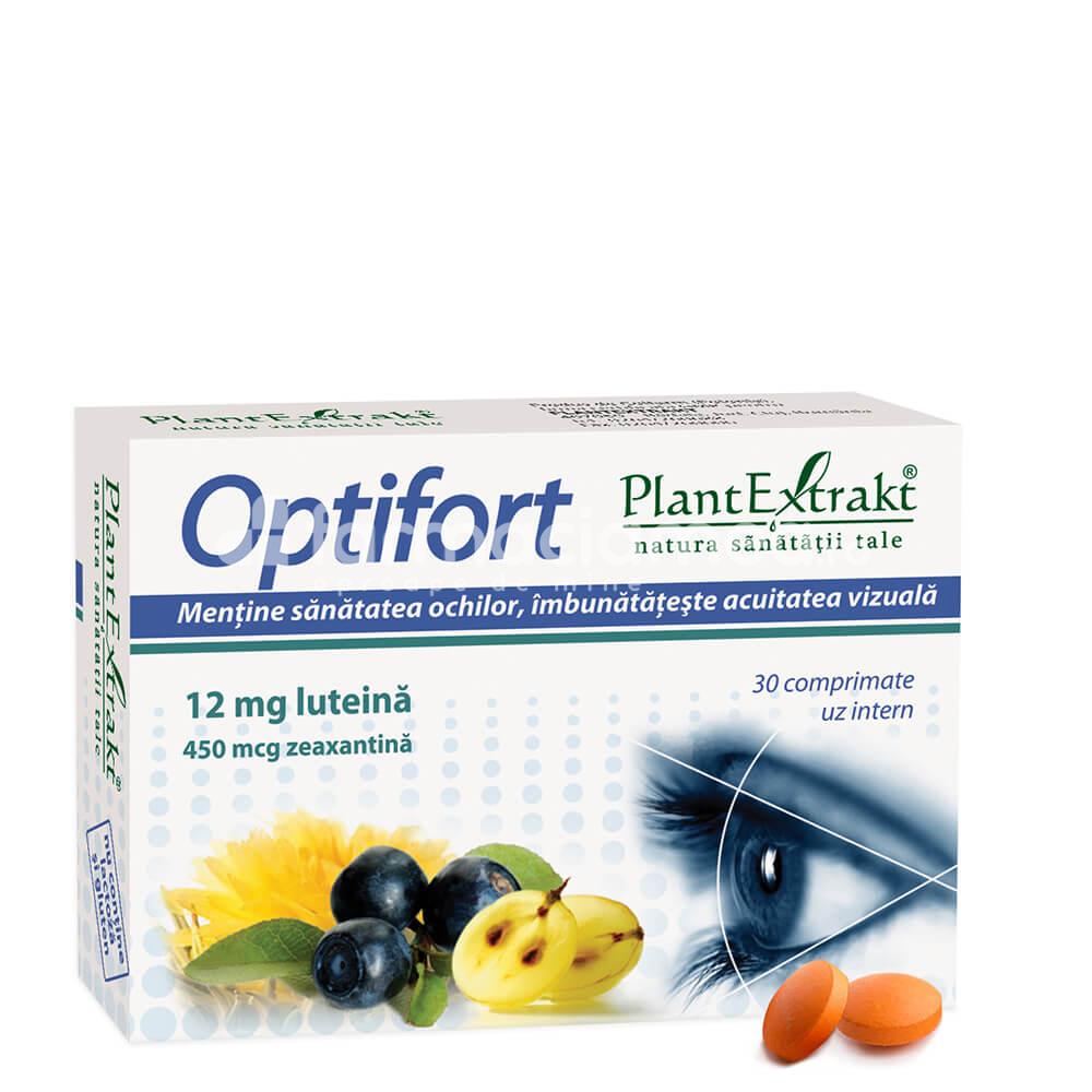 Fitoterapice - Optifort, mentine functiile si sanatatea ochilor, 30 comprimate, PlantExtrakt, farmaciamea.ro