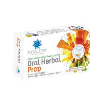 Durere gât - BioSunline Oral Herbal Prop antiseptic natural, 30 comprimate, farmaciamea.ro