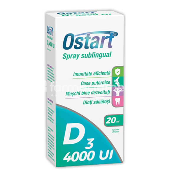Imunitate - Ostart Vitamina D3 4000UI Spray Sublingual, 20 ml Fiterman Pharma, farmaciamea.ro