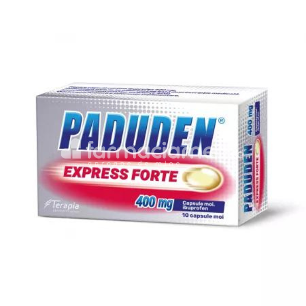Durere OTC - Paduden Express Forte 400mg, 10 capsule moi Terapia, farmaciamea.ro