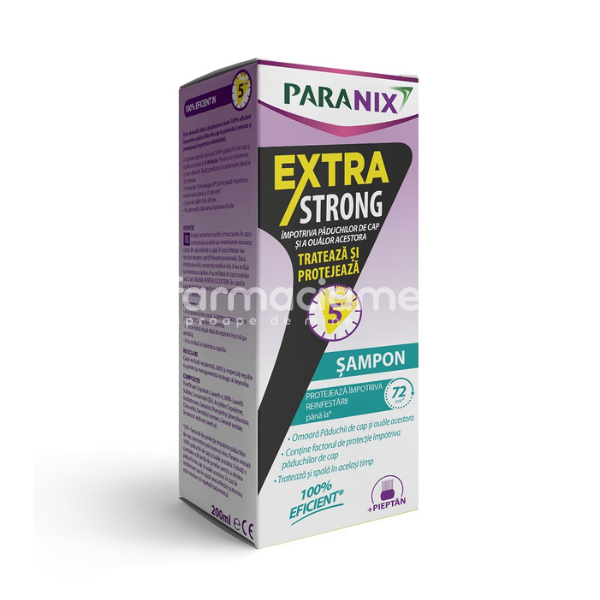 Anti-insecte - Paranix sampon Extra Strong x 200ml + Pieptene, Perrigo, farmaciamea.ro