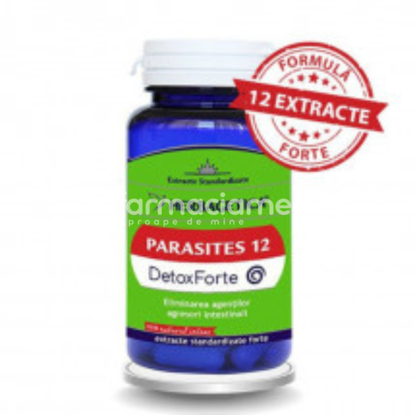 Suplimente alimentare - Parasites 12 detox forte, 30 capsule vegetale, Herbagetica, farmaciamea.ro