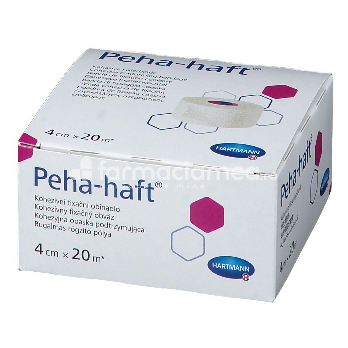 Plasturi, leucoplast și pansamente - Peha-haft bandaj elastic 4cm/20m, Hartmann, farmaciamea.ro