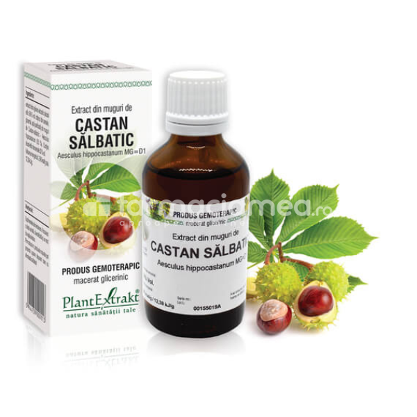 Gemoterapice unitare - Extract muguri de Castan Salbatic, 50ml PlantExtrakt, farmaciamea.ro