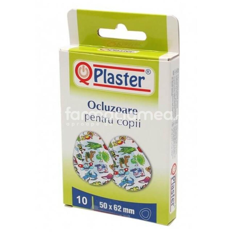 Plasturi, leucoplast și pansamente - Ocluzoare pentru copii, 10 bucati, QPlaster, farmaciamea.ro