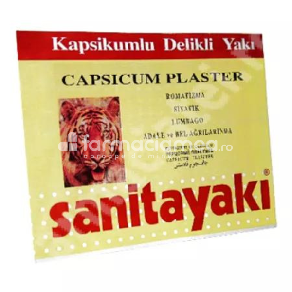 Durere - Plasture antireumatic cu ardei, 1 buc, Sanitayaki, farmaciamea.ro