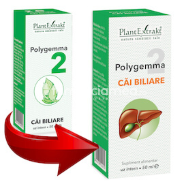 Gemoterapice complexe - Polygemma 2 Cai biliare, 50 ml, PlantExtrakt, farmaciamea.ro