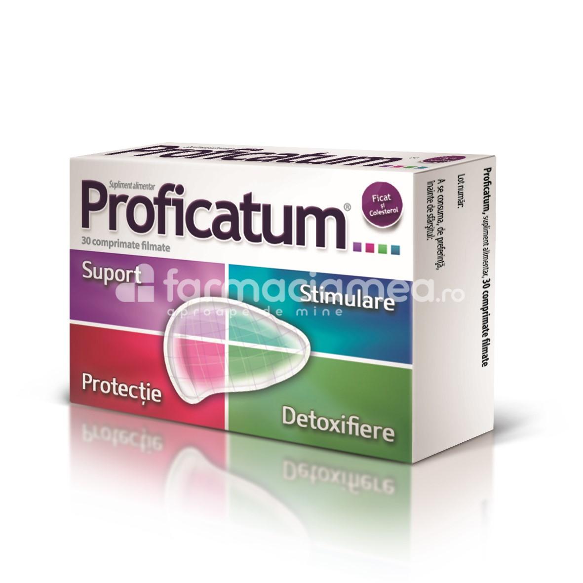Terapie biliară și hepatică - Aflofarm Proficatum, 30 de comprimate filmate, farmaciamea.ro