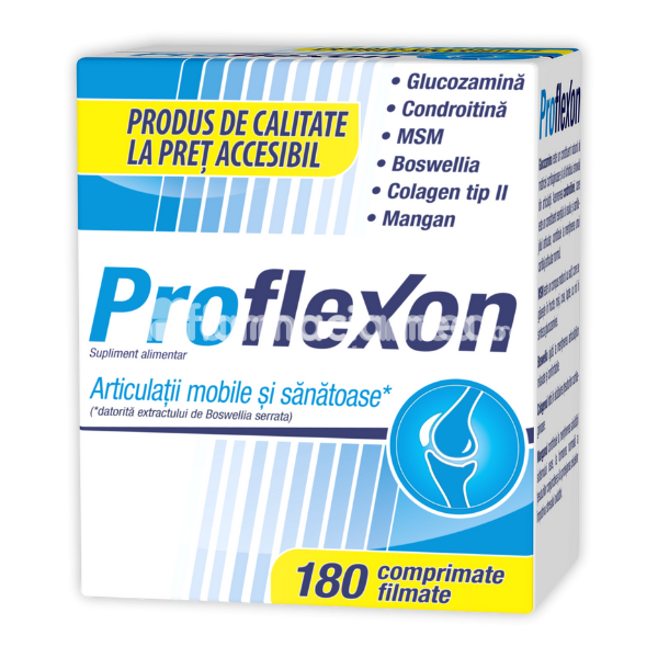 Suplimente articulații - Proflexon, sustine sanatatea si flexibilitatea articulatiilor, 180 comprimate, Zdrovit, farmaciamea.ro