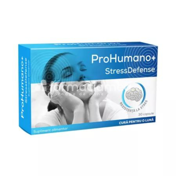 Stres și epuizare - ProHumano+ StressDefense, 30 capsule Pharmalinea, farmaciamea.ro