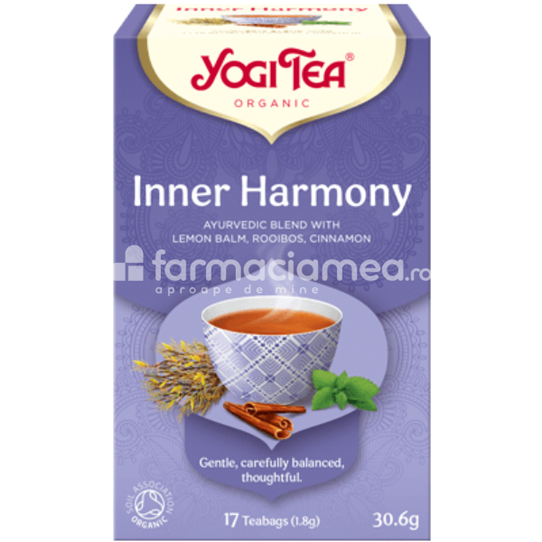 Ceaiuri - Ceai Armonie Interioara Yogi Tea, 17 plicuri Pronat, farmaciamea.ro