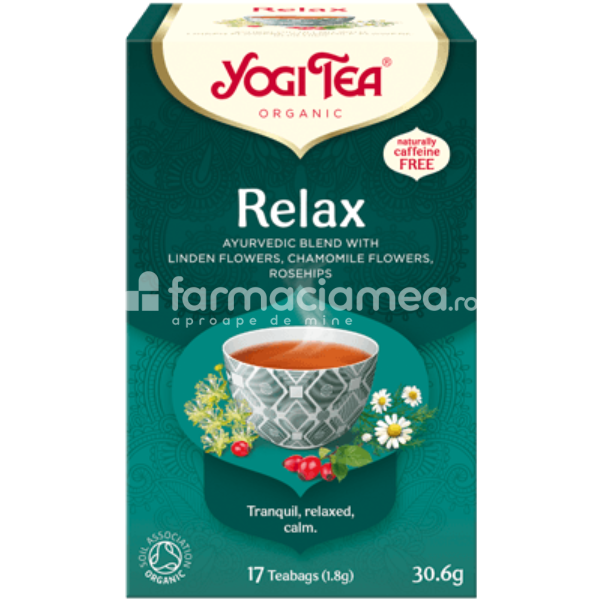 Ceaiuri - Ceai Calmant(Relax) Yogi Tea, 17 plicuri Pronat, farmaciamea.ro