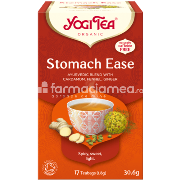 Ceaiuri - Ceai Digestiv Yogi Tea, 17 plicuri Pronat, farmaciamea.ro