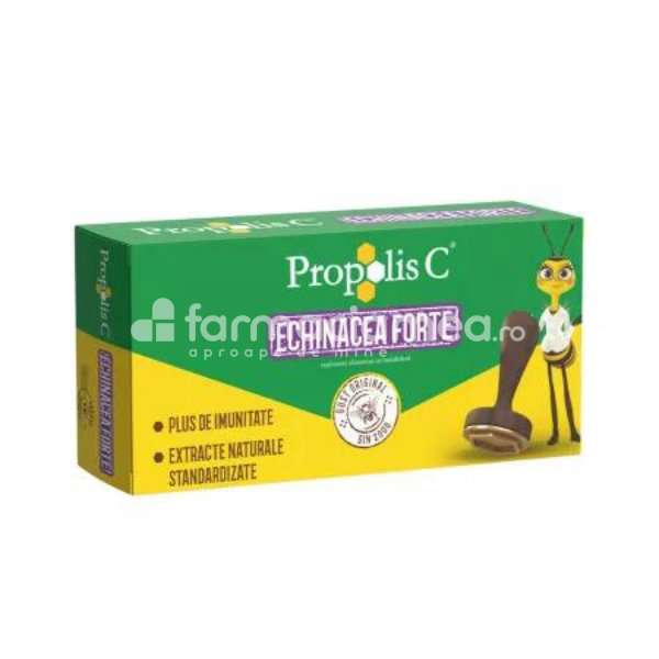 Imunitate - Propolis C Echinaceea Forte, 30 comprimate Fiterman Pharma, farmaciamea.ro