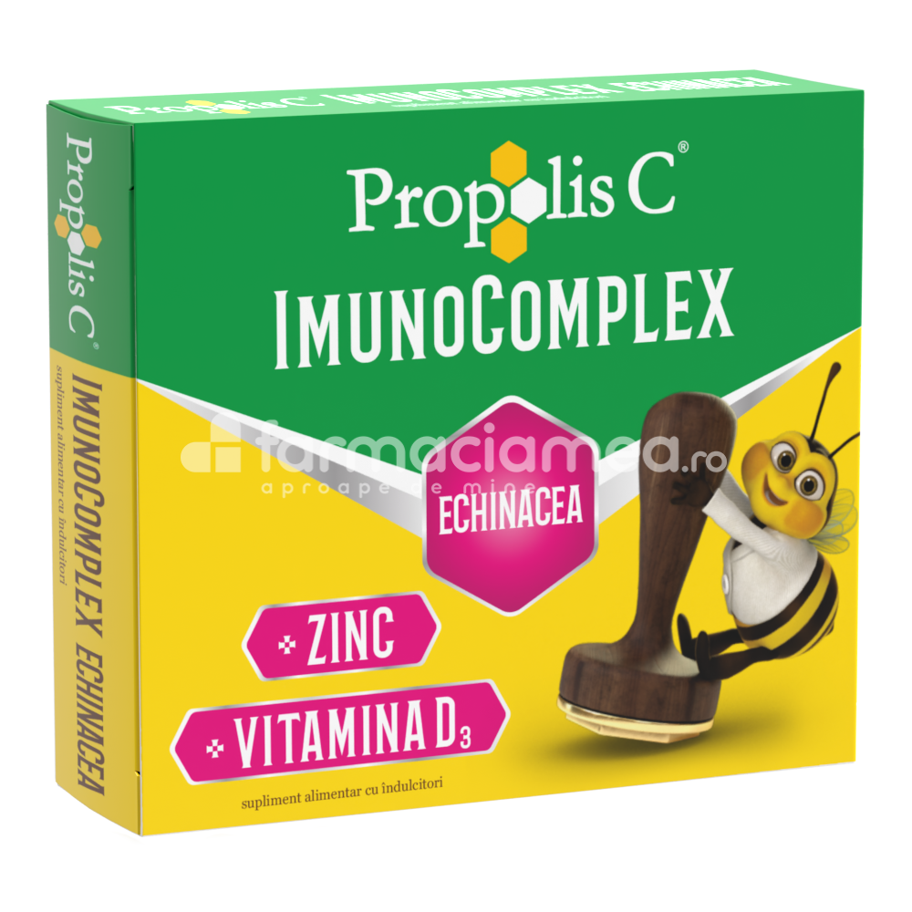 Imunitate - Propolis C ImunoComplex Echinacea, 20 comprimate de supt, Fiterman Pharma, farmaciamea.ro