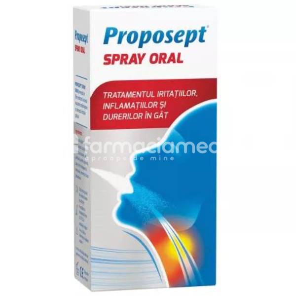Durere gât - Proposept spray oral, 20ml, Fiterman, farmaciamea.ro