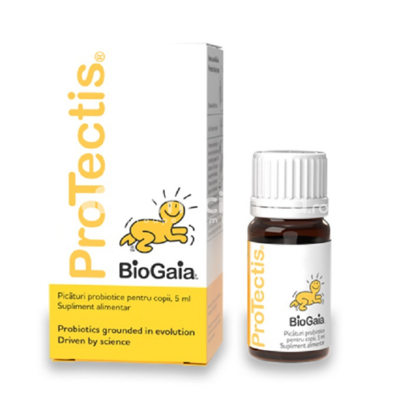 Suplimente alimentare copii - Protectis picaturi probiotice pentru copii, 5 ml, BioGaia, farmaciamea.ro