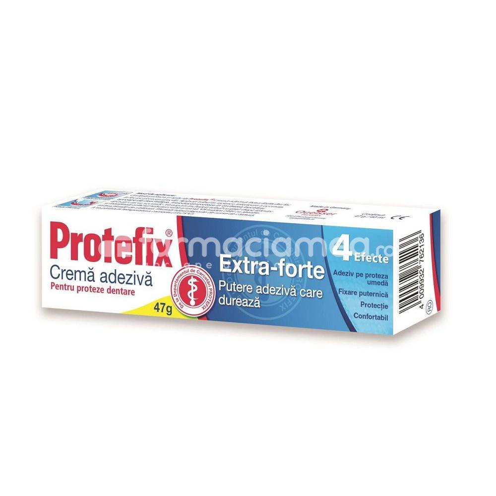 Adezivi și curățare proteze - Protefix crema adeziva Extra-Forte, 47 g, Queisser Pharma, farmaciamea.ro