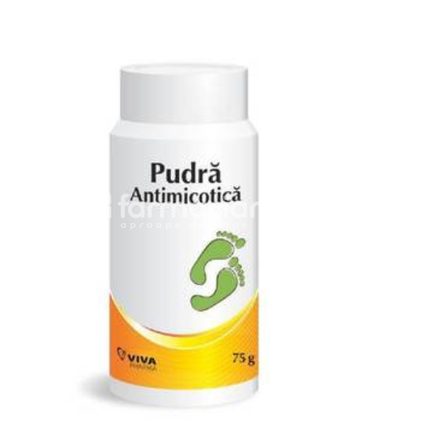 Deodorante şi antiperspirante - Pudra antimicotica pentru ingrijirea picioarelor impotriva transpiratiei excesive, 75g, Vitalia Pharma, farmaciamea.ro