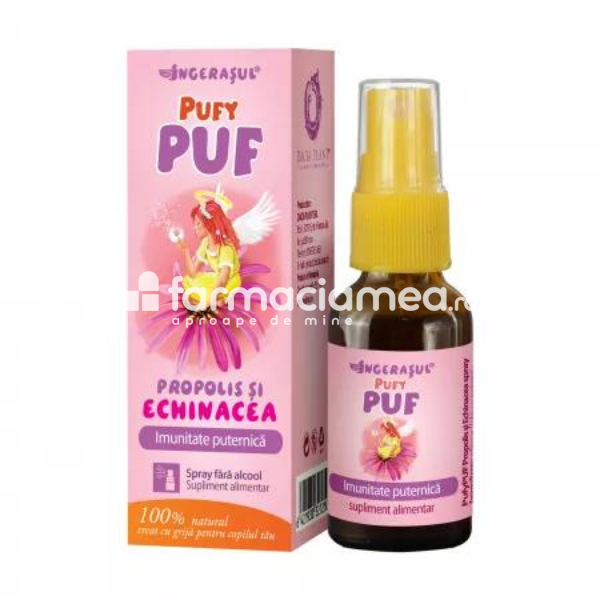 Imunitate copii - PufyPUF propolis si echinacea spray, 20 ml, Dacia Plant, farmaciamea.ro