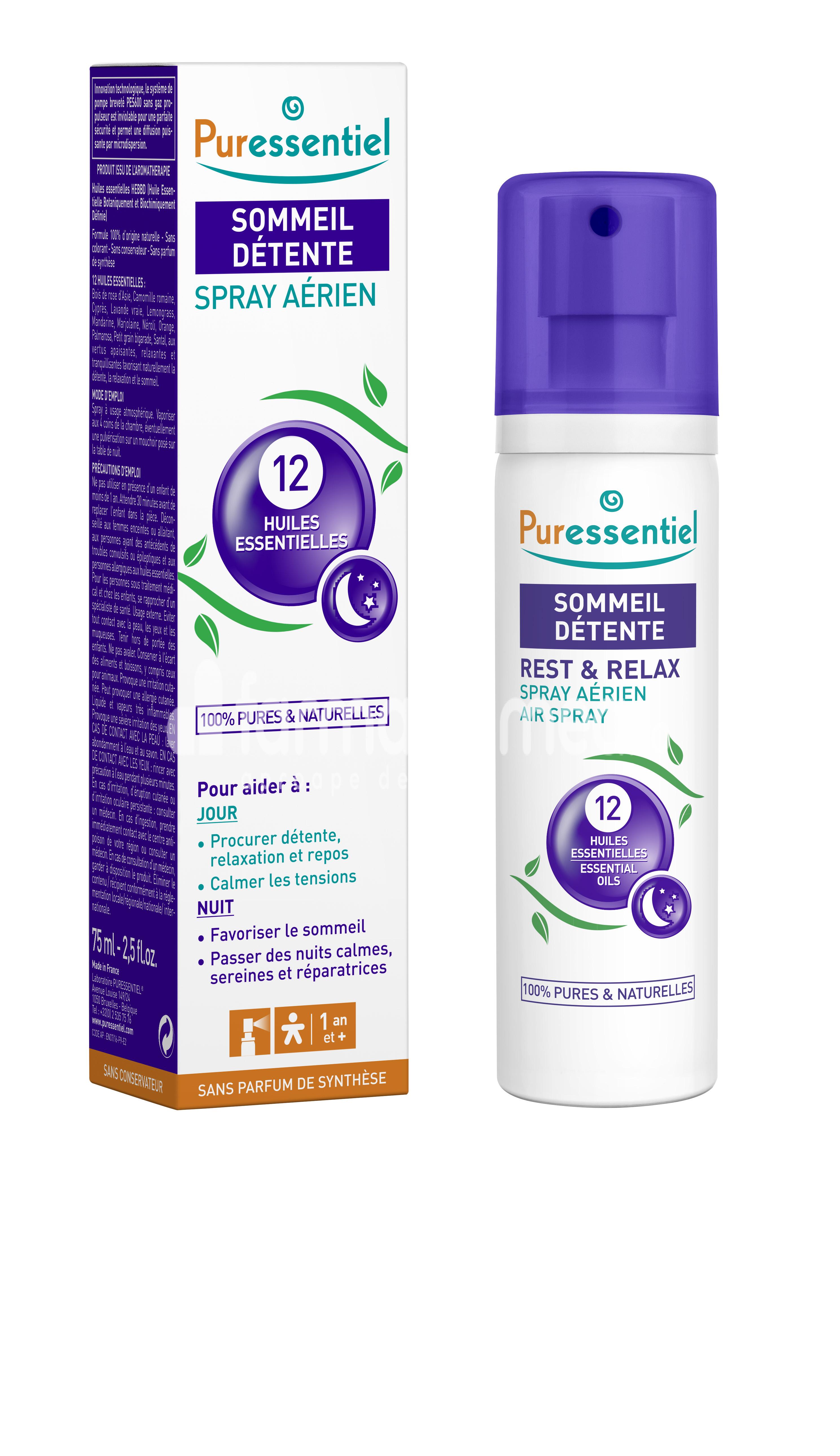 Aromaterapie - Spray aerian cu 12 uleiuri esențiale, 75ml, Puressentiel, farmaciamea.ro