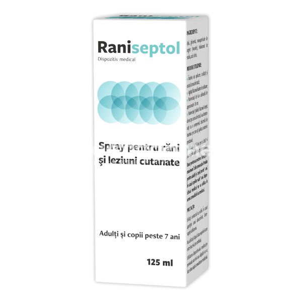 Afecțiuni ale pielii - Raniseptol spray,pentru vindecarea ranilor, 125 ml, Zdrovit, farmaciamea.ro