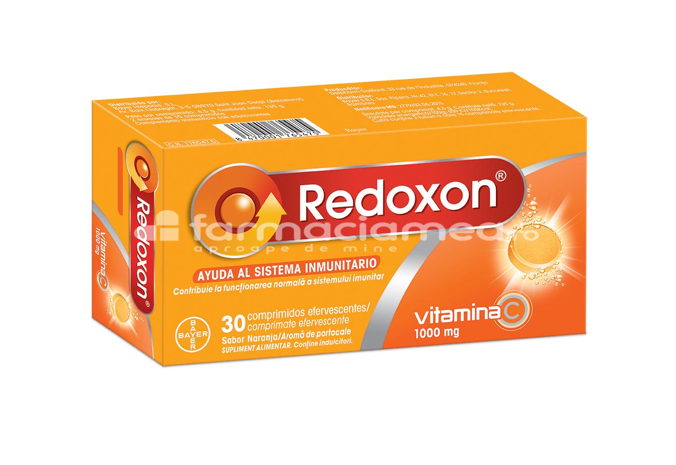 Minerale și vitamine - Redoxon Vitamina C 1000 mg, sustine imunitatea, de la 12 ani, 30 de comprimate efervescente, Bayer, farmaciamea.ro