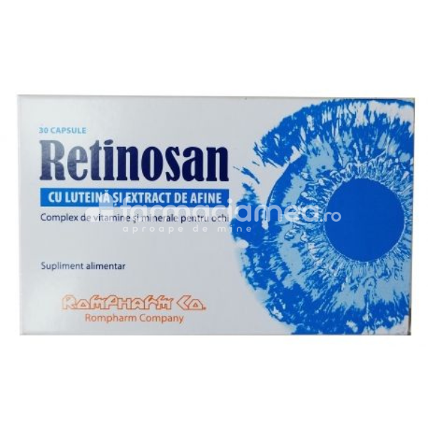 Produse oftalmologice - Retinosan, 30 capsule gelatinoase, Rompharm, farmaciamea.ro