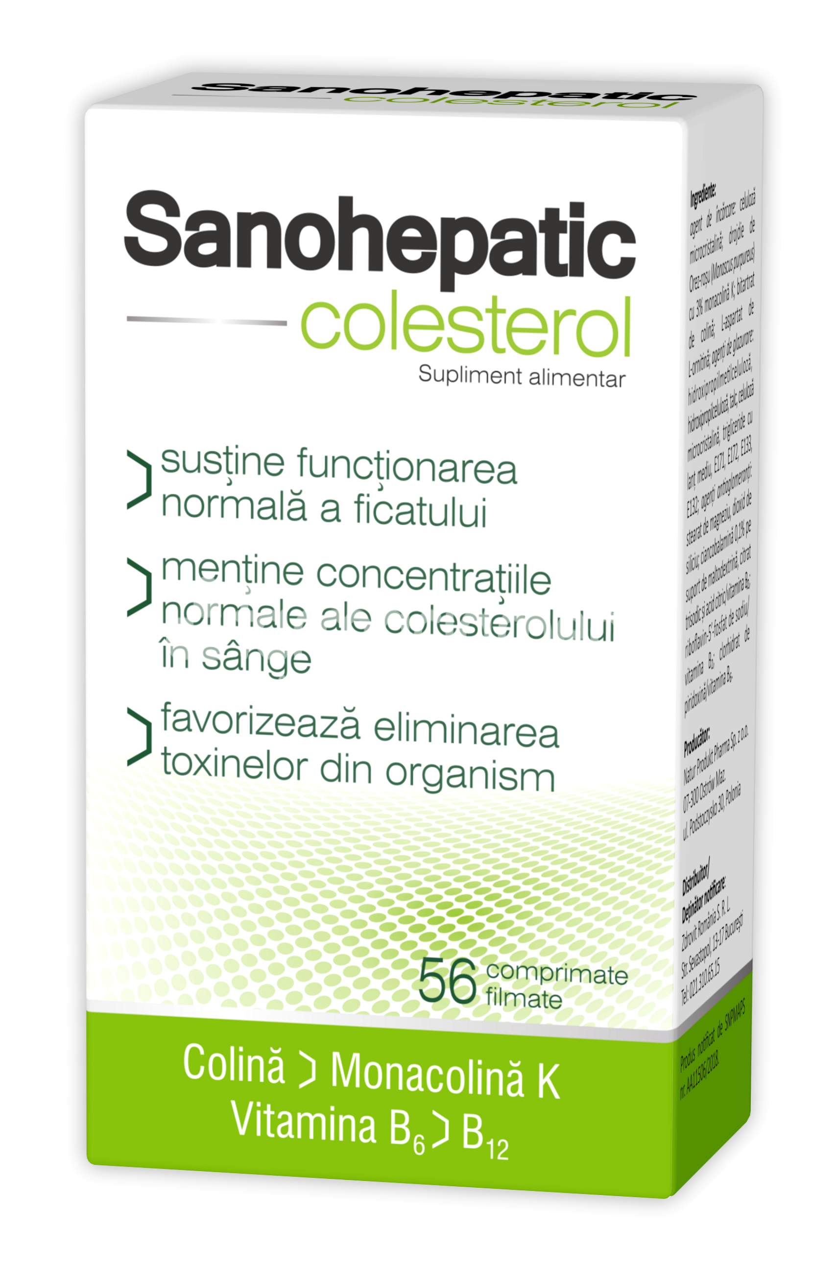 Terapie biliară și hepatică - Sanohepatic colesterol, 56 comprimate, 2 cutii, Zdrovit, farmaciamea.ro