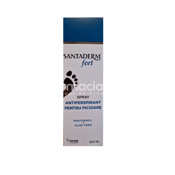 Îngrijire corp - Santaderm Feet spray antiperspirant pt picioare, 100 ml, Viva Pharma, farmaciamea.ro
