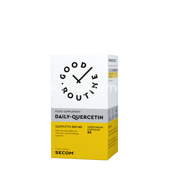 Imunitate - Good Routine Daily-Quercitin 500mg, 30 capsule, Secom, farmaciamea.ro