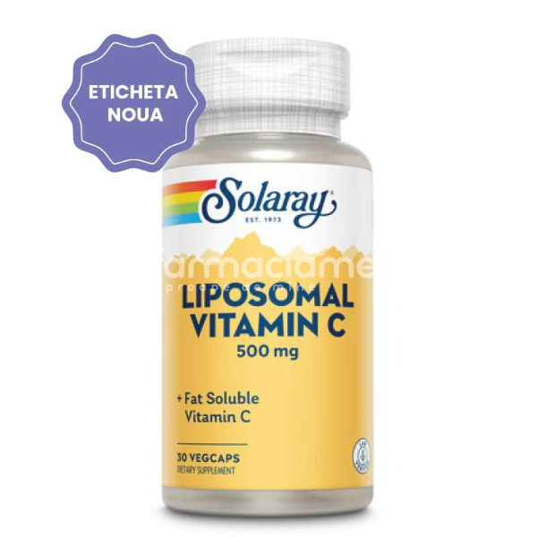 Minerale și vitamine - Vitamin C Liposomal 500mg, 30 capsule Secom, farmaciamea.ro
