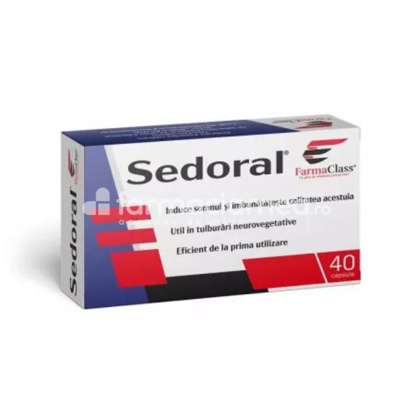 Afecțiuni ale sistemului nervos - Sedoral, 40 capsule FarmaClass, farmaciamea.ro