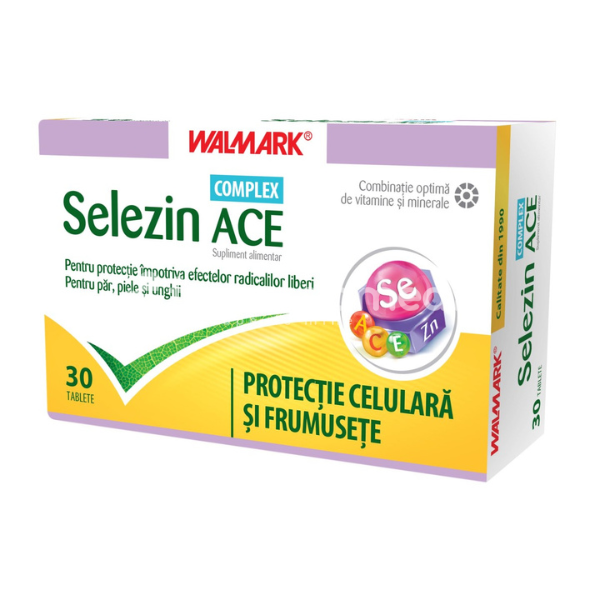 Minerale și vitamine - Selezin ACE, piele, par si unghii, 30 tablete, Walmark, farmaciamea.ro