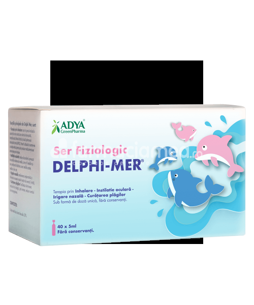 Îngrijire bebe și copil - Adya Ser fiziologic Delphi Mer, 40 de unidoze * 5 ml, farmaciamea.ro