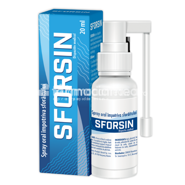 Sănătatea aparatului respirator - Sforsin spray antisforait, amelioreaza sforaitul, benefic pentru un somn odihnitor pe timpul noptii, 20 ml, Zdrovit, farmaciamea.ro
