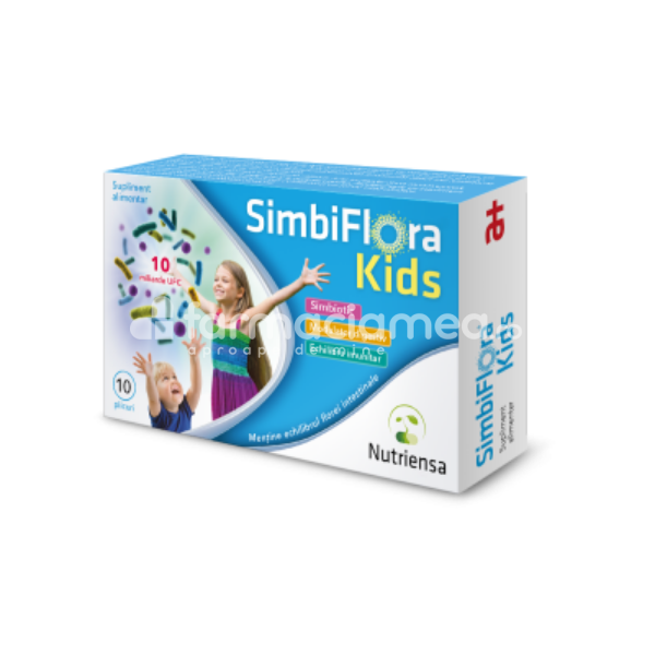 Suplimente alimentare copii - SimbiFlora Kids, 10 plicuri, Antibiotice, farmaciamea.ro