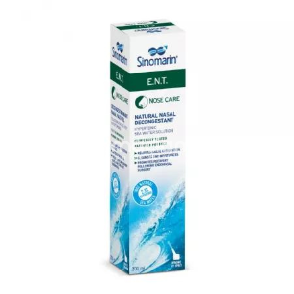 Decongestionant nazal - Spray decongestionant nazal hipertonic Sinomarin ENT, 200 ml, Gerolymatos International, farmaciamea.ro