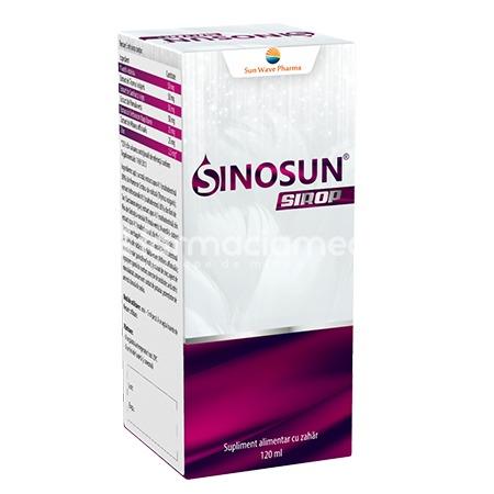 Gripă și răceală copii - Sinosun sirop, flacon 120 ml, Sun Wave Pharma, farmaciamea.ro