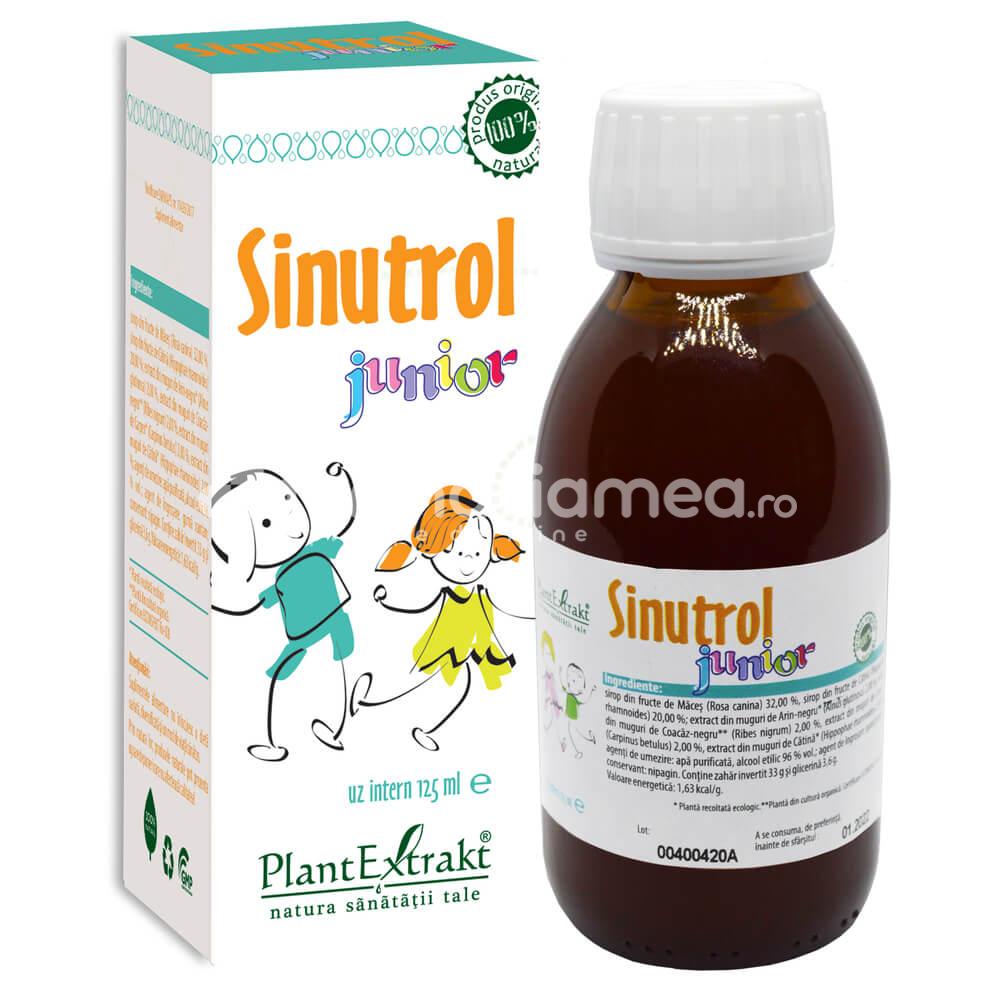 Fitoterapice - Sinutrol junior, sustine imunitatea, de la 2 ani, 125 ml, PlantExtrakt, farmaciamea.ro