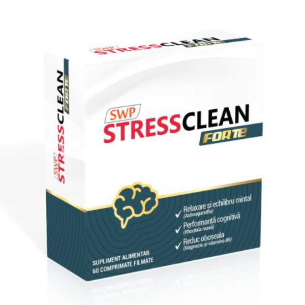 Afecțiuni ale sistemului nervos - Stressclean Forte, 60 comprimate filmate Sun Wave , farmaciamea.ro