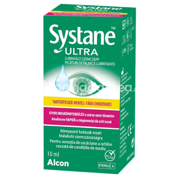 Produse oftalmologice - Picaturi oftalmice Systane Ultra lubrifiante fara conservanti, 10 ml, Alcon
, farmaciamea.ro