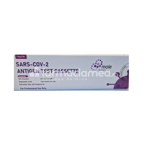 Consumabile medicale - Test rapid antigen Covid-19 nazofaringian, 1 bucata, Jiangsu Mole, farmaciamea.ro