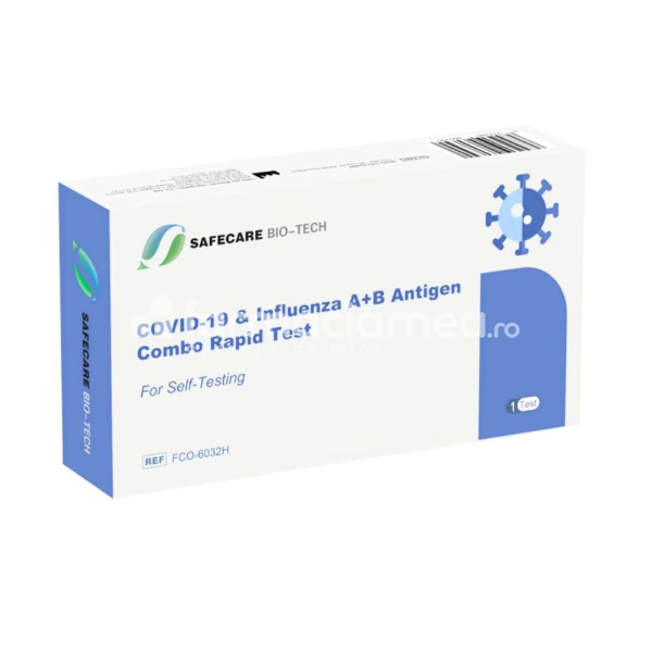 Consumabile medicale - Test Rapid Antigen Covid+Gripa (A+B) Safecare, farmaciamea.ro